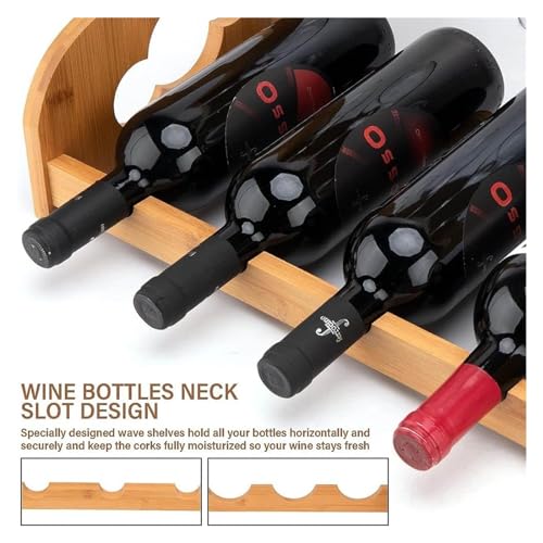 Soporte para Botellas de Vino de Madera con Porta Copas miniatura 5
