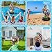 Justforjoyful Inflatable Pool Toss Games, Football Target Toss Game with Mini Footballs for Kids Throwing Training Games for Yard Outdoor Indoor Beach Family Party Birthday Gift