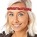 Hipsy Women's Adjustable Cute Fashion Bling Glitter Headband Braid Hairband Multi Pack (3pk Black/Gold/Red Braided Bling Glitter)