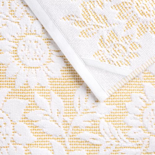 Martha-Stewart-Woodland-Harvest-Jacquard-Sunflowers-Kitchen-Towel-2-Pack-Set-100-Cotton-with-Absorbent-Honeycomb-Texture-Decorative-Kitchen-Towels-Yellow-16X28 Martha Stewart Woodland Harvest Jacquard Sunflowers Kitchen Towel 2 Pack Set 100 Cotton with Absorbent Honeycomb Texture Decorative Kitchen Towels Yellow 16X28