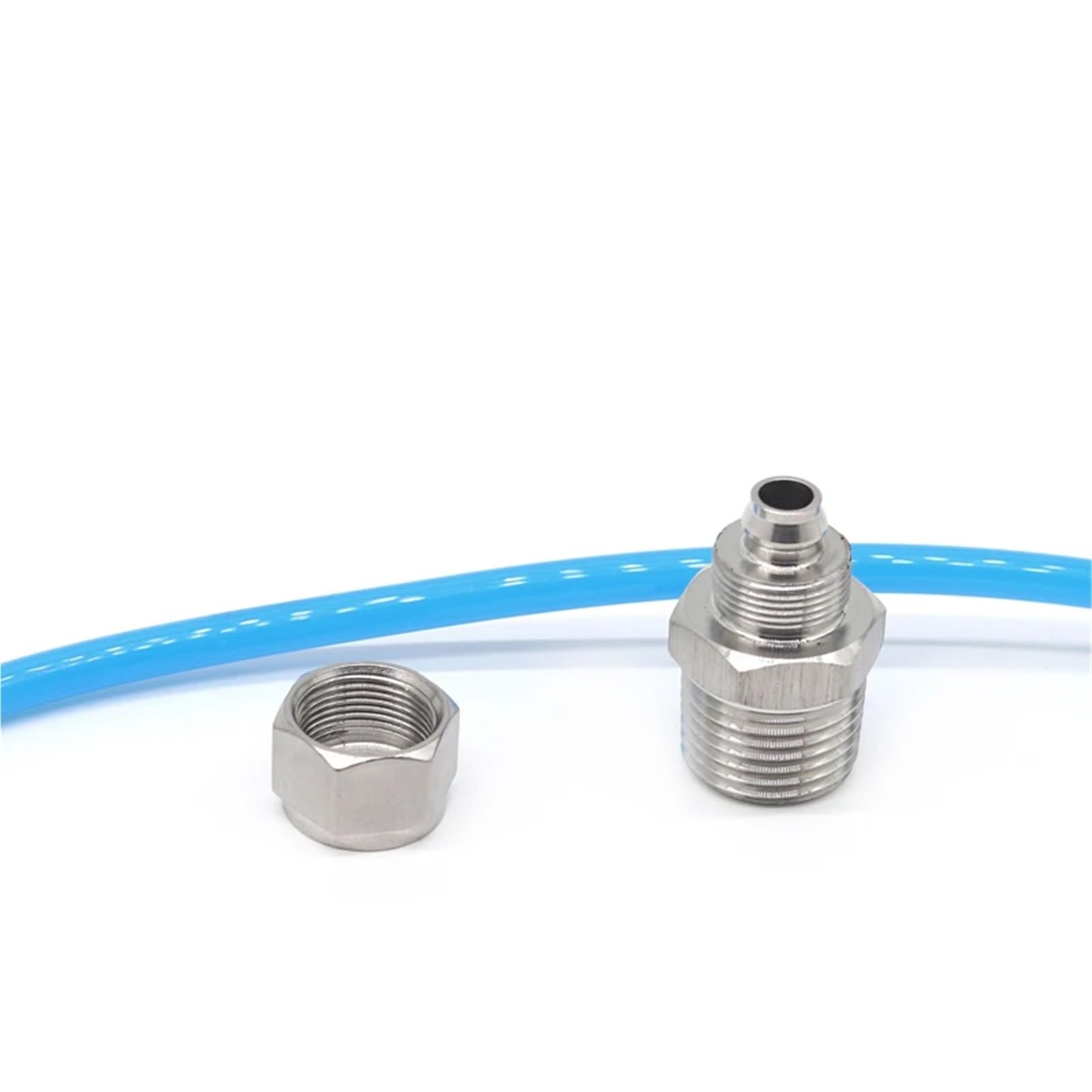 Junta rápida de tubo de plástico suave con conector de acero inoxidable
