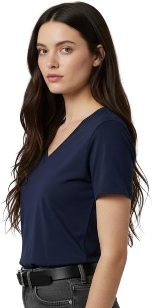Women's Short-Sleeve V-Neck T-Shirt - Image 3