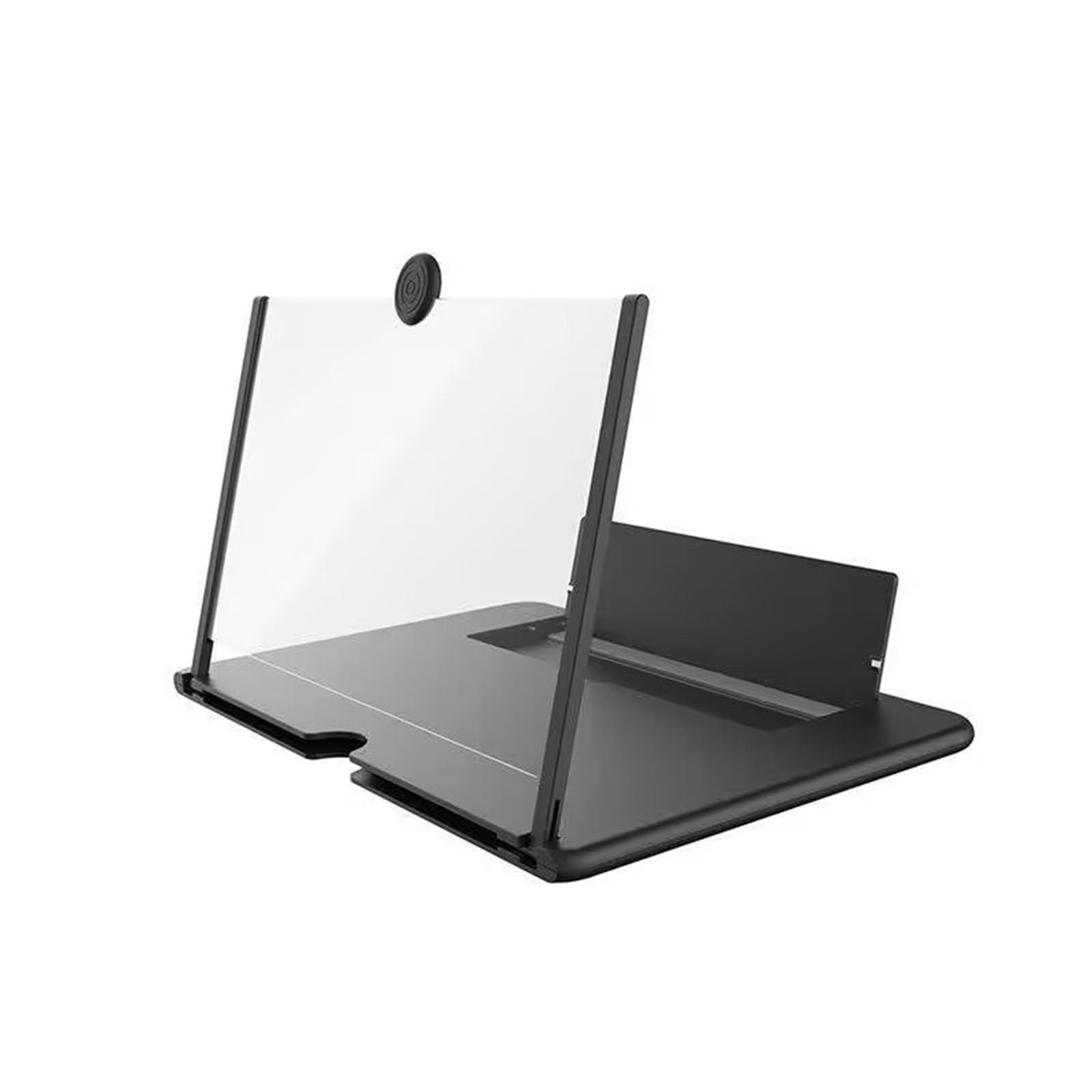 Loupe D'éCran de TéLéPhone, Loupe Agrandisseur D'Ecran Portable, Loup Ecran, Support Pliable Portable, Compatible avec Plusieurs ModèLes,Noir,12 inches