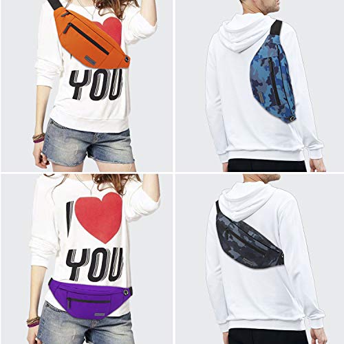 image for MAXTOP Large Crossbody Fanny Pack Belt Bag with 4-Zipper Pockets Gifts