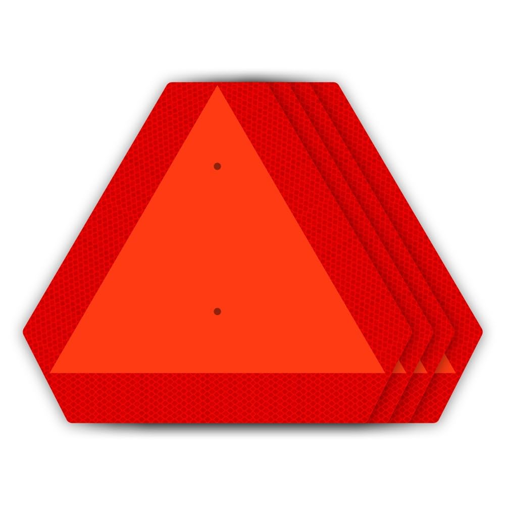 Ignixia Slow Moving Vehicle Sign, 0.7 mm Thick Rust free Aluminium