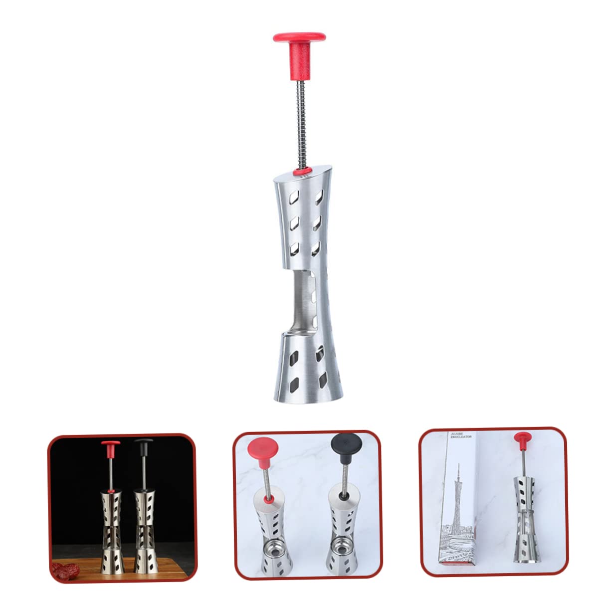 IMIKEYA 3stücke Kirschenentkerner Edelstahl Manuell Praktischer Entkerner Für Kirschen Und Datteln Ergonomisches Design Leicht Und Tragbar Für Küche Kernentferner Für Obst Und Jujube