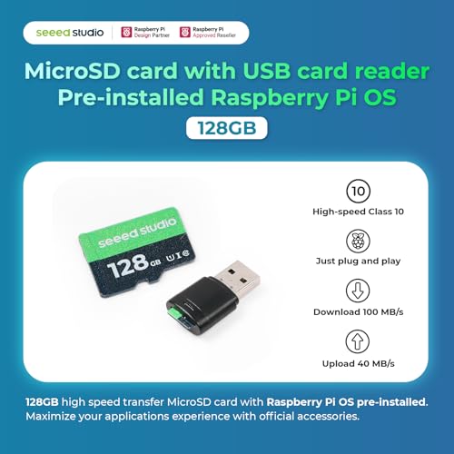 Seeed Studio Raspberry Pi 5 Starter Kit - 4GB RAM，128GB Micro SD Card pre-Loaded with 64-bit Raspberry Pi OS - Thumbnail 7