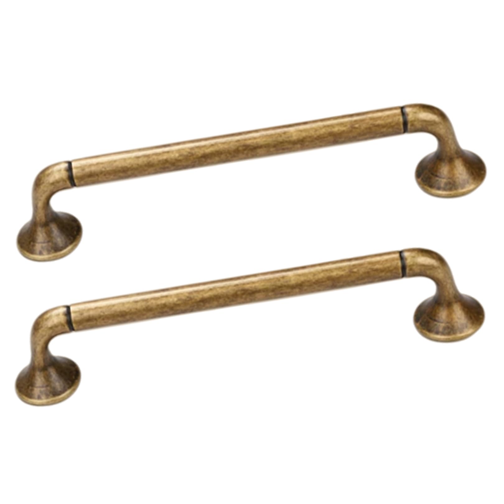 zcru004 Furniture Handle Zinc Alloy DrawerHandles Cupboard Handles Kitchen Cabinet Handle Finger Edge Pull 2 Pieces (Hole Distance 96mm,Bronze)