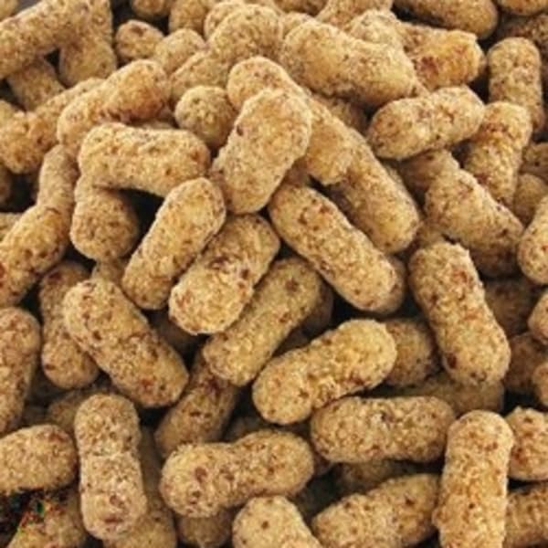 Cacahuètes feuilletées KUBLI 2KG - Cacahuètes feuilletées, enrobés de brisures de cacahuètes grillées, à partir d'une recette simple : sucre, arachide...
