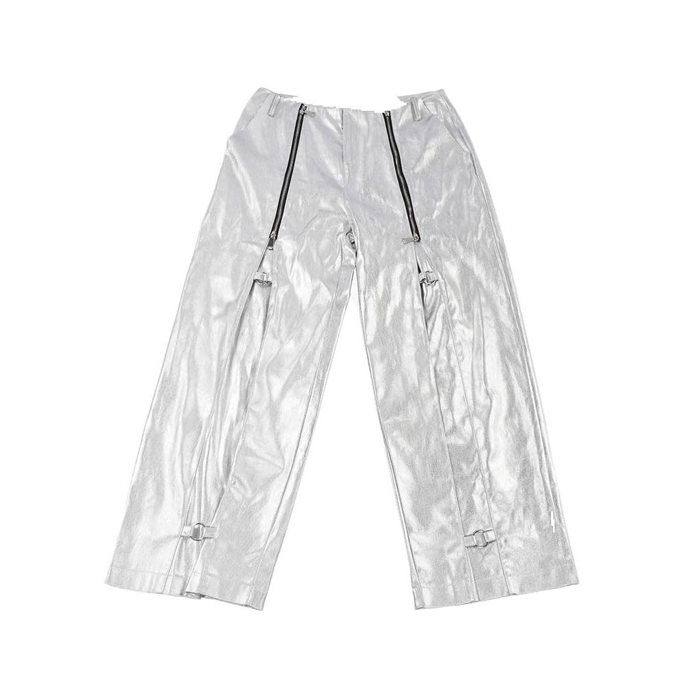 Uomo Primavera Autunno Pu Pelle Pantaloni Morbidi Casual Dettaglio Cerniera Street Pantaloni