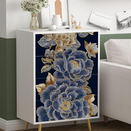 Rénover escalier usé avec des stickers imperméables bleus faciles à poser