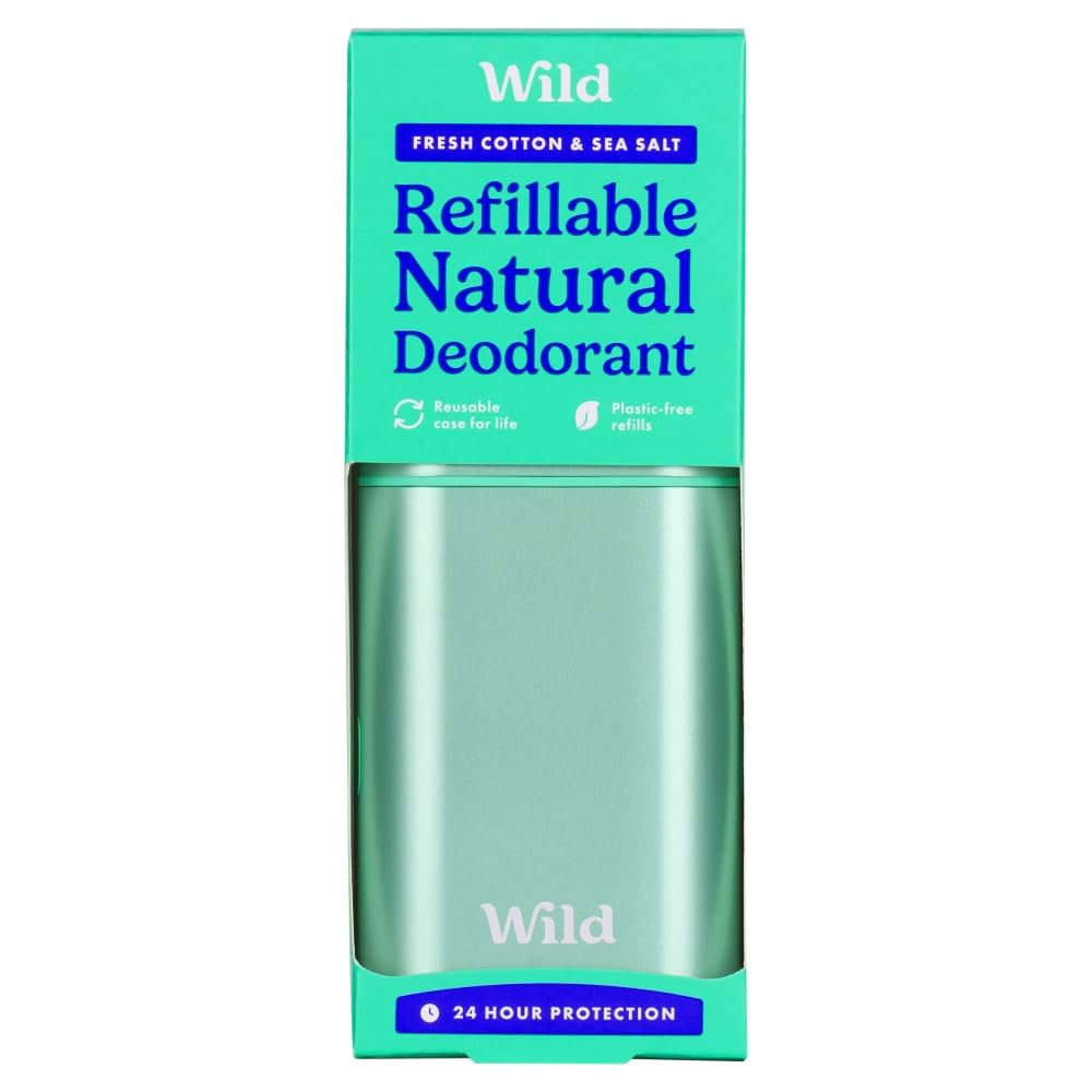 Wild Aqua Case and Fresh Cotton & Sea Salt Deodorant Starter Pack 40g