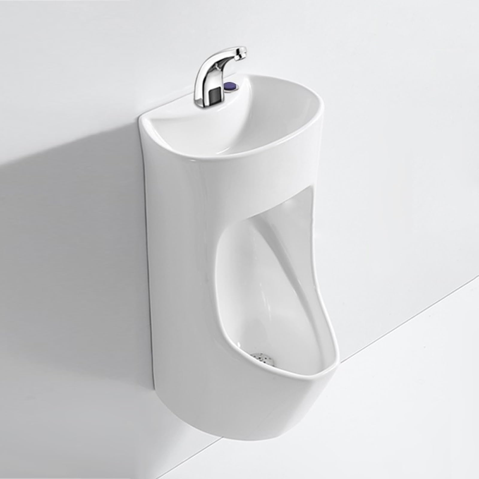CSXSXAUO Commercial Urinal with Integrated Sink and Sensor Faucet for Public Restrooms in Bars Hotels
