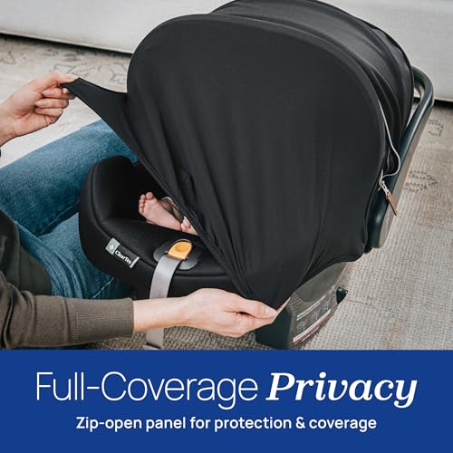 Image of Chicco KeyFit Max Zip ClearTex Infant Car Seat and Base, Rear-Facing Seat for Infants 4-30 lbs., Infant Head and Body Support, Compatible with Chicco Strollers, Baby Travel Gear, Sierra /Beige