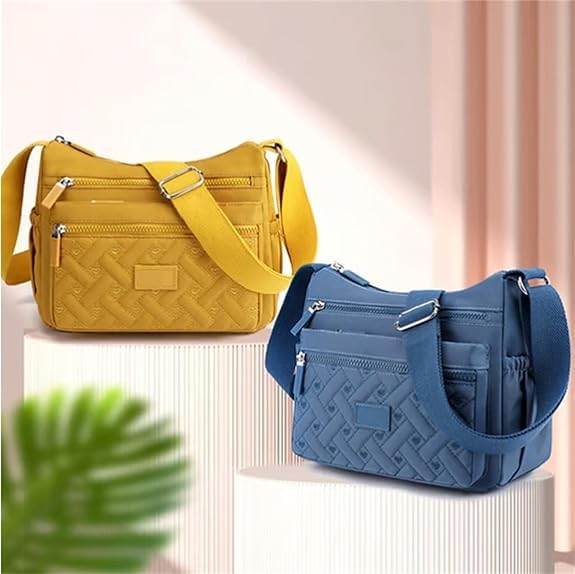 Women Travel Handbag, Nylon Shoulder Messenger Bag, Waterproof Lightweight Messenger Purses and Handbags3
