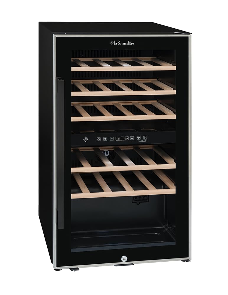 La Sommeliere Weinkühlschrank ECS51.2Z 49 Flaschen 2 Zonen Glastür UV-undurchlässig 5°C bis 20°C freistehend