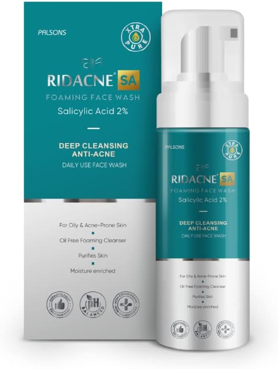 SA FOAMING FACE WASH-SALICYLIC ACID 2% for Moderate and Severe Acne, Deep Cleansing Anti-acne Daily Use Face-Wash | Moisture enriched formula 100ml