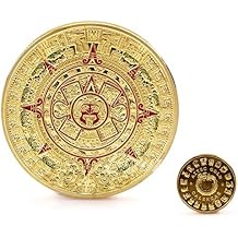 HARPIMER Mayan Aztec Prophecy Commemorative Coins, Mexican Maya Calendar Commemorative Coin Art Collection