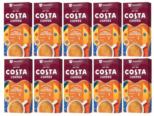 Costa Bold Colombian Coffee Pods Pack of 10 Total 100 Coffee Capsules