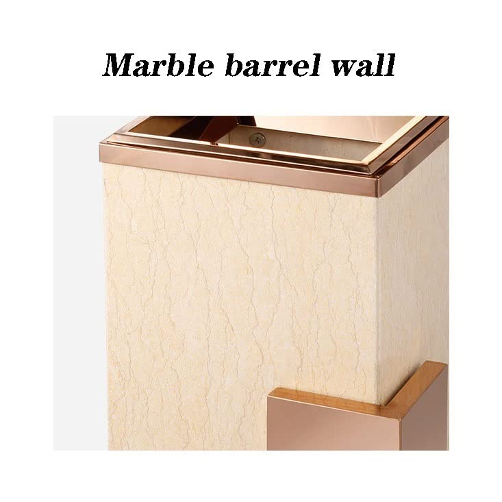 Miniatura 4 de Bote de basura ligero de mármol de lujo en el centro comercial, hotel, vestíbulo, ascensor, entrada, cubo de basura vertical de acero inoxidable con