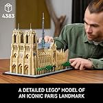 LEGO Architecture Notre-Dame de Paris Replica, Architectural Model Kit, Collectible Building Set for Adults, Build and Display Souvenir, Gift Idea for Lovers of History, Travel and Art, 21061 - Image 2