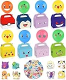 SVZIOOG 86 PCS Cartoon Birthday Party Supplies Party Bags,Candy Bags,Anime Stickers,Latex Balloons for Birthday Party,Paper Tote Bags Party Favor Bags for Kids Birthday Party Supplies Decorations.k
