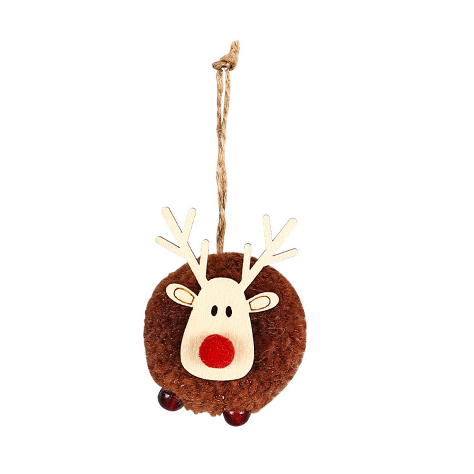 Christmas Festive Decorations Felt Deer Pendant Creative Elk Lamb Pompoms Christmas Tree Pendant Gift Felt Deer