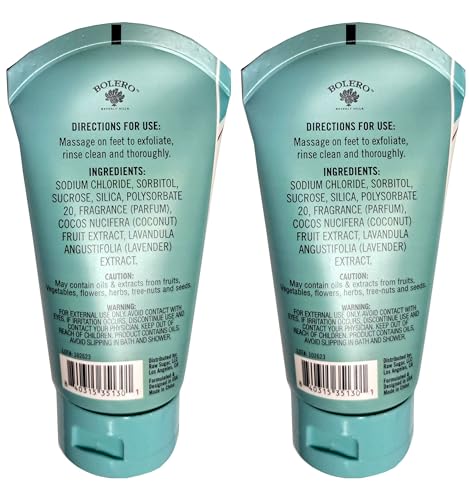 Bolero Beverly Hills Esfoliante hidratante para os pés - Leite de coco e lavanda 118 ml. 118,2 ml (c