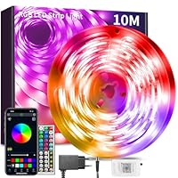 Led Strip 10m RGB LED Streifen mit Fernbedienung Bluetooth Musik Sync Timer-Einstellung Dimmbar Farbwechsel Led Lichterkette Lichtband Leiste Band für Zuhause Party