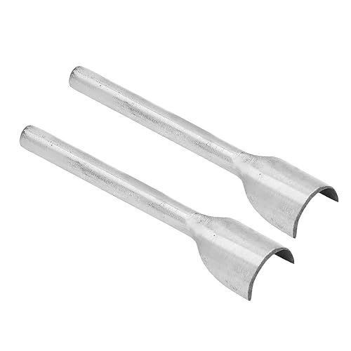 Oumefar 2 piezas de herramientas de artesanía de cuero, perforador de esquina de cuero, perforador medio redondo, cortador de cuero medio redondo,