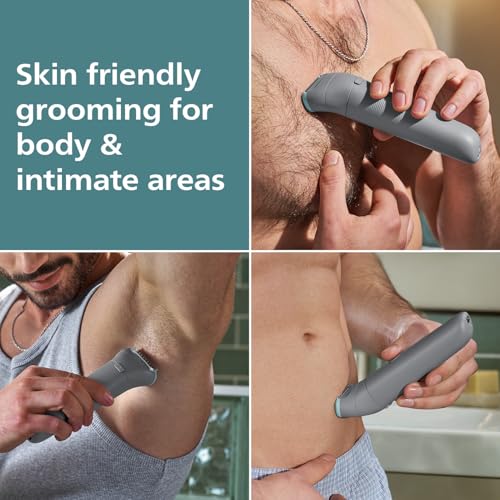 Image of Philips Body Trimmer for Men Private Parts, Clinically Tested for Sensitive Skin, Patented Pearl Tip & Hypo Allergenic Foil, Skin Safe Grooming, Trim or Shave, Waterproof, 2+3yrs* Warranty, BG3470