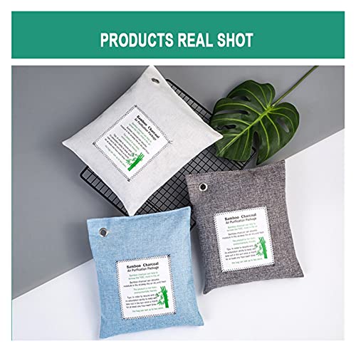 Geactiveerde koolstof 3 stuks willekeurige kleur auto-onderdelen bamboe houtskooltas actieve kool geur deodorant bamboe… - Image 5