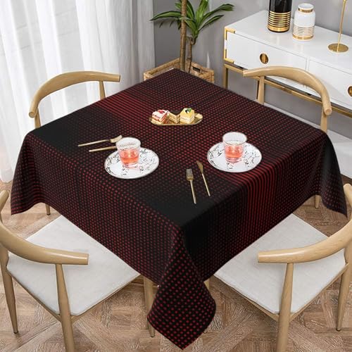 KLMELLMDE Square Black And Red Striped Tablecloth, Kitchens, Wedding Banquet Tables, Holiday Table Cloths.