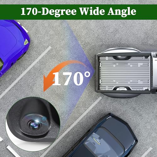Image of Tailgate Handle Backup Camera Compatible with Ford F-150 2004-2014, Tailgate Rear View Camera with 170 Viewing Angle Compatible with Ford F250 F350 F450 F550 2008-2016