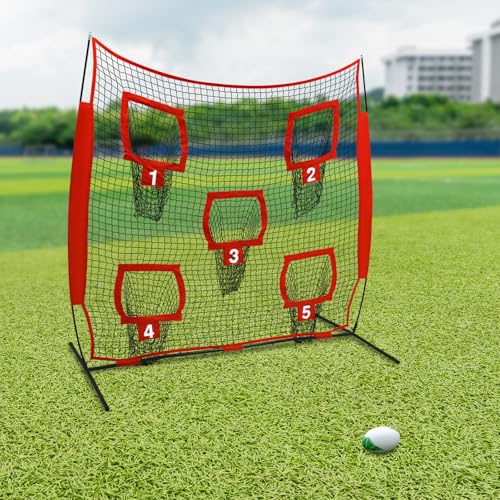 Red de lanzamiento con bolsillos para objetivo para entrenamiento en interiores y exteriores, mejora las habilidades y la precisión para entrenadores y jugadores