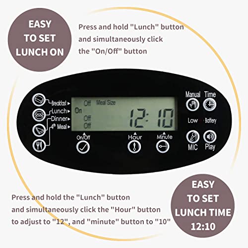 Orsda Automatic Cat Feeder Wet Food 5-Meal, Timed Wet Cat Food Dispenser, Voice Recorder, Easy To Set Up, Auto Feeder For Cats And Small Dogs, Dual Power Supply Pink #TOP7