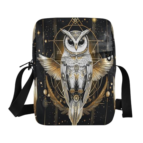 crossbody messenger bag Shoulder Bag For Woman Woman Cross Body Purse Adjustable Strap for Outdoor Daily Outdoor Daily- Dreamy Colors Tarot Owl