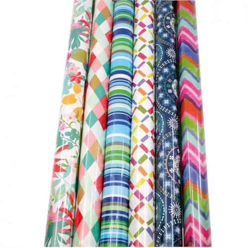 PARENCE. - Rolo de papel de embrulho / 2 x 70 cm - moderno de grande largura - padrão aleatório (descubra o seu rolo na recepção)