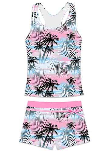 Image of Little Girls' Summer Swimwear Two Piece Boyshort Tankini Kids Swimsuit