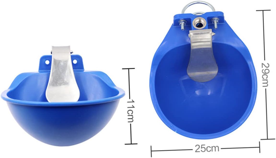 Milisten Cow Waterer Farm Grade Plastic Drinking Bowl Large Water Trough Cattle Sheep Goats Livestock Auto Watering System