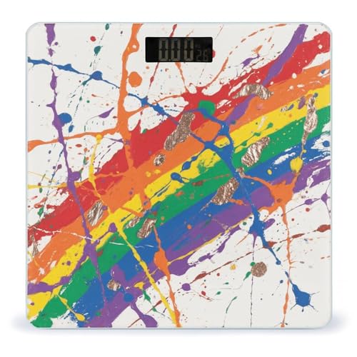 Báscula Digital de Baño con Diseño Colorido y Vidrio Templado