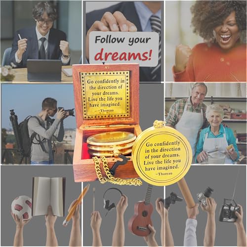 Brújula de Latón Inspiracional Dream Navigator miniatura 4