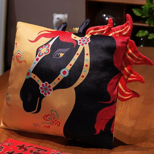 Coussin chauffe-mains cheval chinois, cadeau idéal pour sieste de bureau - 7