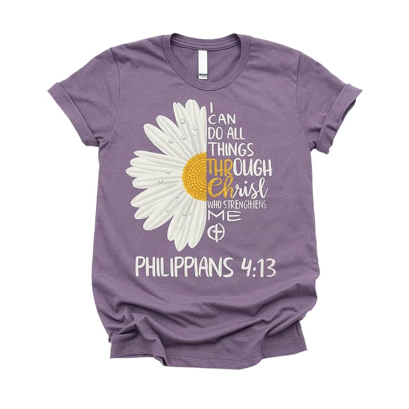 Love in Faith | I Can Do All Things Daisy Short Sleeve...