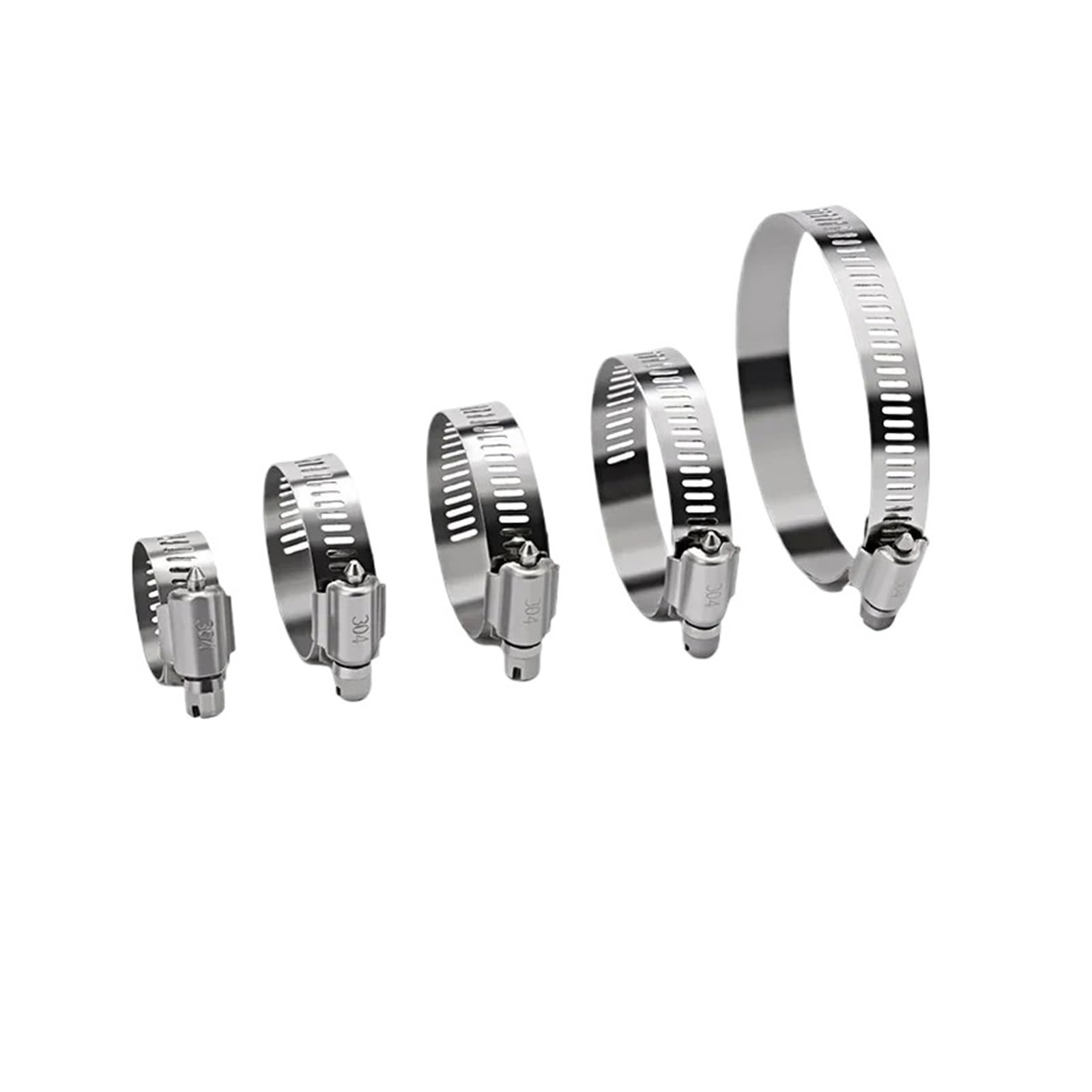 Nodrest 65-89Mm 10Pcs Screw Worm Drive Hose Clamp 304 Stainless Steel Hoop Pipe Clip