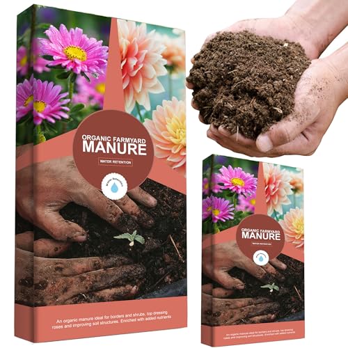 Organic Farmyard Manure With Essential Nutrients For Gardeners Encouraging Healthy Plant Growth (1 Bag (40 Litres))