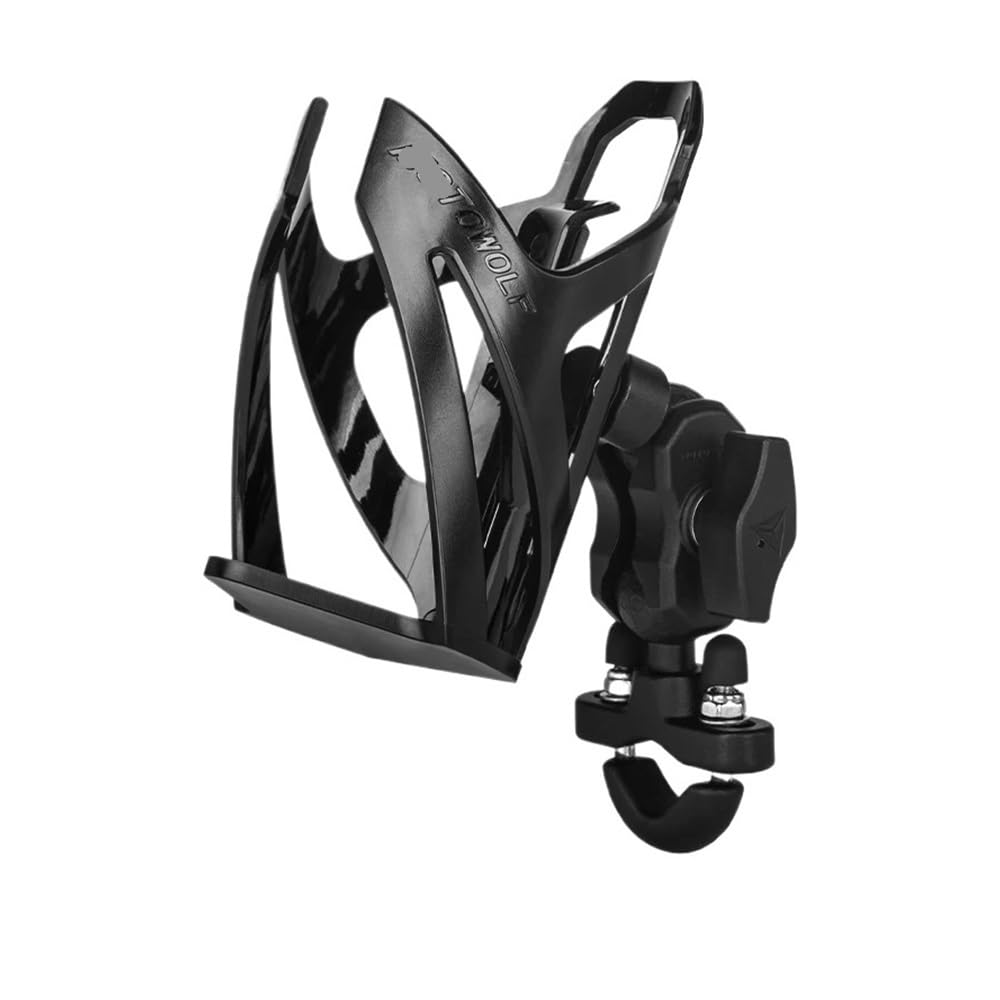 Portabidón Soporte Espejo Retrovisor para Motocicleta, Soporte Universal para Botella Agua Y Vaso para Manillar