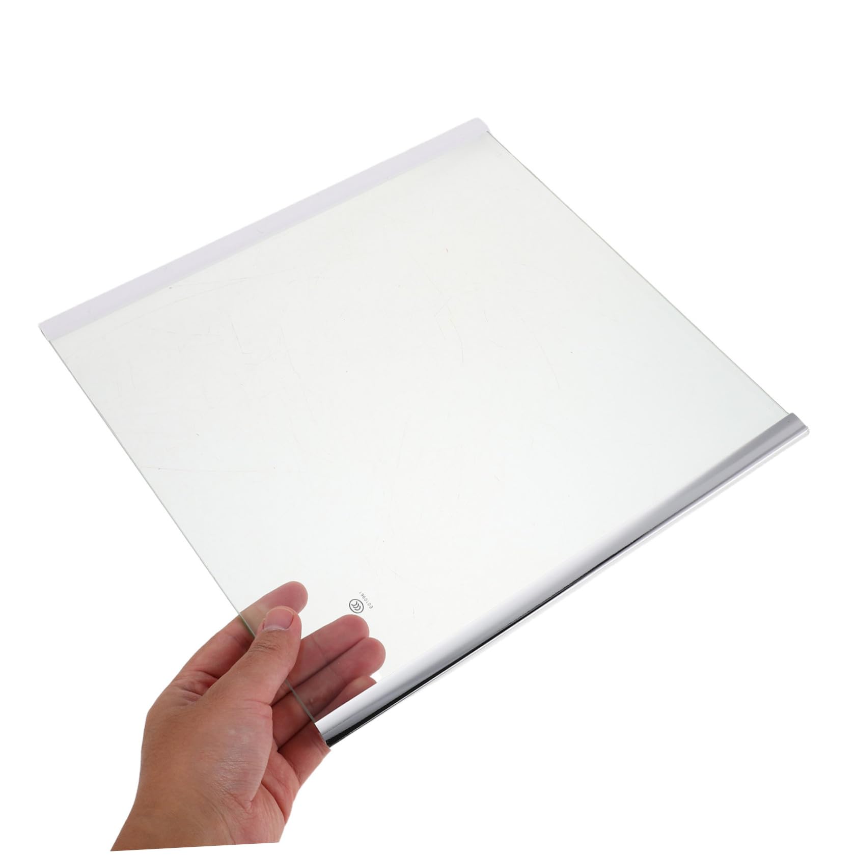 Estante para refrigerador estante divisor de vidrio templado 300x290 mm con borde protegido, diseñado para optimizar espacio y almacenar alimentos frescos y congelados en hogares