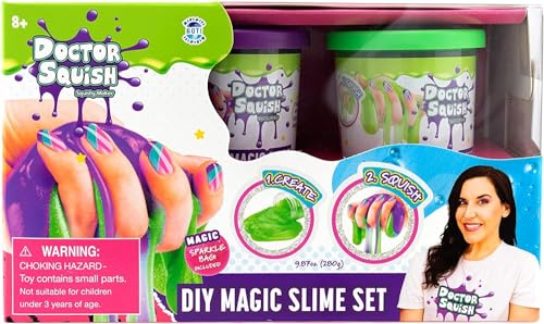 Doctor Squish - Magic Slime Double Set – Verde E Viola – 280 G