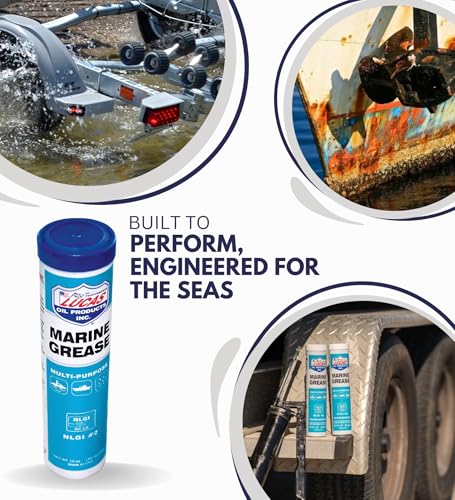 Image of Marine Grease Tube 14 oz Bundle with Microfiber Cloth - Heavy Duty Marine Grease for Trailer Wheel Bearings, Chassis Lubrication, and Outboards - Rust & Oxidation Resistant - Gift Set (9 Items)